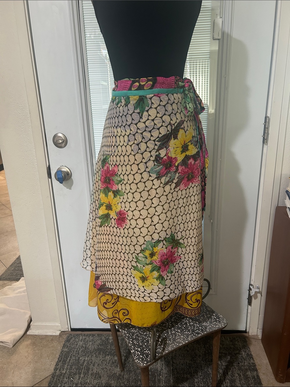 Floral reversible Wraparound Skirt